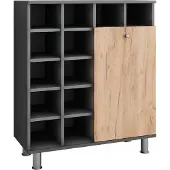 Vicco Wäscheschrank Fynn Anthrazit/Goldkraft Eiche 78.4 x 91.6 cm, Model 54355