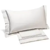 OEM Bettwäscheset Doppelbett grau 3-teilig Baumwollsatin