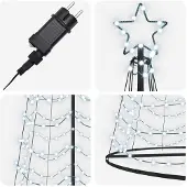 Syfax LED-Spiraltannenbaum mit Standfuß EKENAS 500 cm 868 LEDs