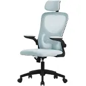 Merkloos Ergonomischer Bürostuhl mit verstellbarer Kopfstütze und Lendenwirbelstütze