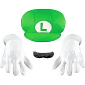 Super Mario Zubehör für Disfraz Super Mario Kit Luigi 4 Piezas