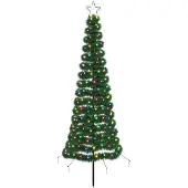 Syfax LED-Lametta-Weihnachtsbaum mit Erdspieß EKENAS 180 cm 220 LEDs