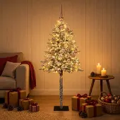 Syfax Künstlicher Weihnachtsbaum mit Kugel 150 cm 150 LEDs