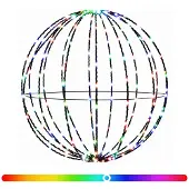 Syfax Weihnachts-Finial-Licht 96 LEDs RGB Durchmesser 30 x 32 cm