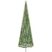 Syfax LED-Lametta-Weihnachtsbaum mit Erdspieß EKENAS 500 cm 868 LEDs