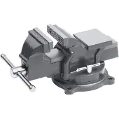 Dripio Bankschroef 125 mm, Gusseisen, 360° drehbar, inkl. Schutzbacken