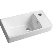 Sapho NUALI Keramik-Waschbecken 50x25cm, rechts/weiss