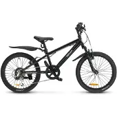 Deryan Kinder Mountainbike 20 Zoll – Verstellbar – Schwarz