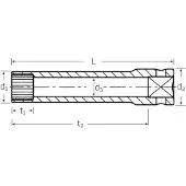 Stahlwille 01021008, Buchse, Chrom, MS-33787 / MIL-W-8982, 24 g