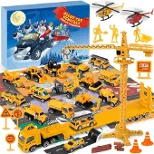 Izoel Adventskalender 2026 Auto Kinder Junge 24 Baustellefahrzeuge