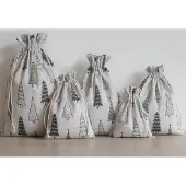 Dahi Adventskalender zum Befüllen, Baumwollsäckchen mit Kordelzug, 10x14cm, 25 Stück
