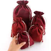 Zaltino 15 Jutesäckchen für Adventskalender, Rot, 17 x 23 cm