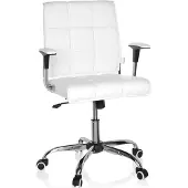 Dripio Bürostuhl Kunstleder Weiß, ergonomisch, höhenverstellbar, Wippmechanik