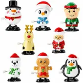 Hustge Aufziehspielzeug Weihnachten 8 Adventskalender Spielzeug für Kinder 8 Stück A