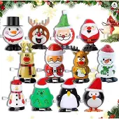 Hustge Aufziehspielzeug Weihnachten 12 Adventskalender Spielzeug für Kinder 12 Stück A
