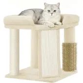 Dripio Kratzbaum für Katzen, 48 cm, Beige, mit Sisal