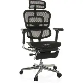 Dripio Ergonomischer Bürostuhl mit Fußstütze, Netzbespannung, schwarz