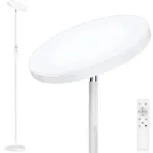 OEM LED-Stehleuchte 36W, dimmbar, Fernbedienung, 175 cm, Schwarz