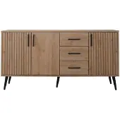 AEA Braunes Wohnzimmer-Set Fernsehschrank Couchtisch Konsole