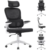Dripio Bürostuhl, ergonomisch, Stoff, höhenverstellbar, drehbar, schwarz