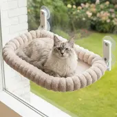 Dripio Katzenhängematte für Fenster, M 52x30 cm, Beige