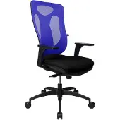 Dripio Bürostuhl mit Armlehnen, Stoff, schwarz/dunkelblau, 59x56x120 cm