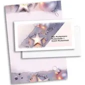 Böttcher-AG Weihnachtsbriefpapier Kugeln, A4, 90 g/m2, 50 Blatt + 50 Umschläge