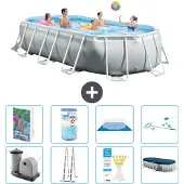Intex Prism Frame Pool Oval - 503x274x122 cm - 7-teilig S542