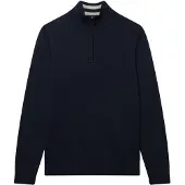 Superdry Knit Half Zip Cotton Jumper Navy