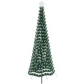 Syfax LED-Lametta-Weihnachtsbaum mit Erdspieß EKENAS 250 cm 370 LEDs