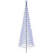 Syfax LED-Weihnachtsbaum Spirale mit Erdspieß EKENAS 400 cm 588 LEDs