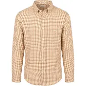 Gant für Herren. 3263034 Braun kariertes Windblown-Hemd (M), Lässig, Baumwolle, Langarm