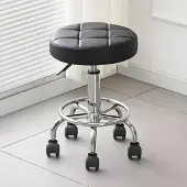 Dripio Drehhocker höhenverstellbar 46-60 cm, mit Rollen, 360°-Räder, Arbeitshocker