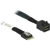 DeLOCK 85081, 0,5 m, Slim SAS SFF-8654 4i, Mini SAS HD SFF-8643, Männlich/Männlich, 12 Gbit/s, Polybag