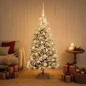 Syfax Künstlicher Weihnachtsbaum mit Kugel 120 cm 150 LEDs
