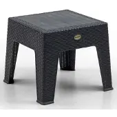 AEA Geflochtener Couchtisch Kunststoff Schwarz Braun Terrasse Garten