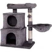 Dripio Kratzbaum für Katzen, 70 cm, Sisal & Plüsch, dunkelgrau
