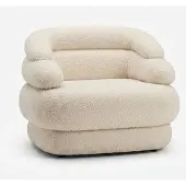 AEA Drehsessel Soar Lounge Sessel Bouclé Cremeweiß Modern Luxury Luxus