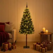 Syfax Künstlicher Weihnachtsbaum mit Kugel 150 cm 150 LEDs