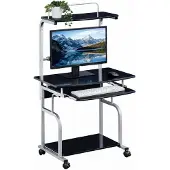 Dripio Computerschreibtisch, Metall/MDF, schwarz, 800x690 mm, mit Schublade