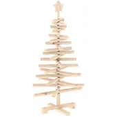 Syfax Holz Weihnachtsbaum KOTKA 90 cm Massives Kiefernholz Natürlich