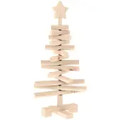 Syfax Holz Weihnachtsbaum KOTKA 60 cm Massives Kiefernholz Natürlich