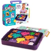 Bizak Simbrix Connect & Wow 3D-Studio, Baukoffer mit BRIX in 16 Farben, Schablon