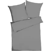 Kaeppel Bettwäsche "Uni", grau (schiefer), B/L: 140cm x 200cm, 1 Stk., 1 Stk., Mako-Satin, B/L: 70cm x 90cm, 2 Stk., Mako-Satin, Obermaterial: 100% Baumwolle, Bettwäsche, Bettwäsche, Unifarben