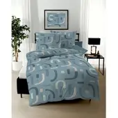Kaeppel Bettwäsche "Elements", blau, B/L: 155cm x 220cm, 1 Stk., 1 Stk., Mako-Satin, B/L: 80cm x 80cm, 2 Stk., Mako-Satin, Obermaterial: 100% Baumwolle, Bettwäsche, Bettwäsche, Topseller