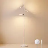 OEM LED-Stehleuchte 19 W, Weiß, 145 cm, mit Fernbedienung
