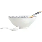 Homla SALADO Blue Stripes Ramen-Set