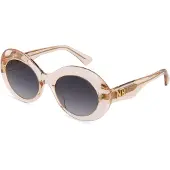 Nina Ricci SNR490 Pesca trasparente lucido 52/19/140 Damen Sonnenbrillen