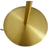 LINDBY Stehlampe Aovan, bronzefarben, Ablage, USB-Anschluss