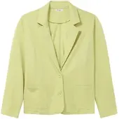Sheego Sweatblazer "Sweatblazer Sweatblazer im figurbetonten Schnitt", Damen, Gr. 46, pistazie, Sweatware, , Modisch, Blazer Sweatblazer